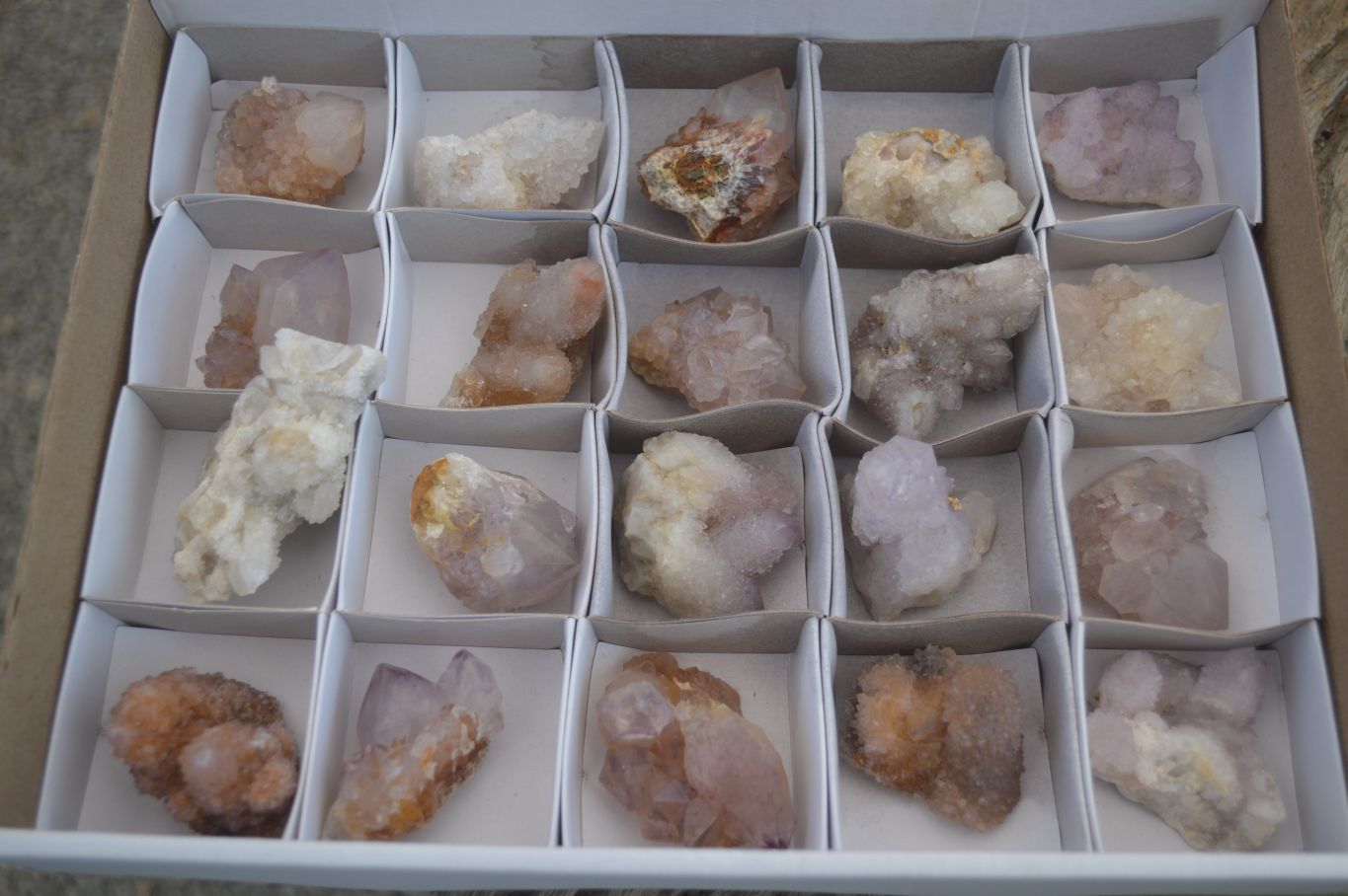 Natural Small Mixed Spirit Quartz Clusters  x 20 From Boekenhouthoek, South Africa - Toprock Gemstones and Minerals 