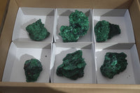Natural Chatoyant Silky Malachite Specimens  x 6 From Kasompe, Congo - Toprock Gemstones and Minerals 