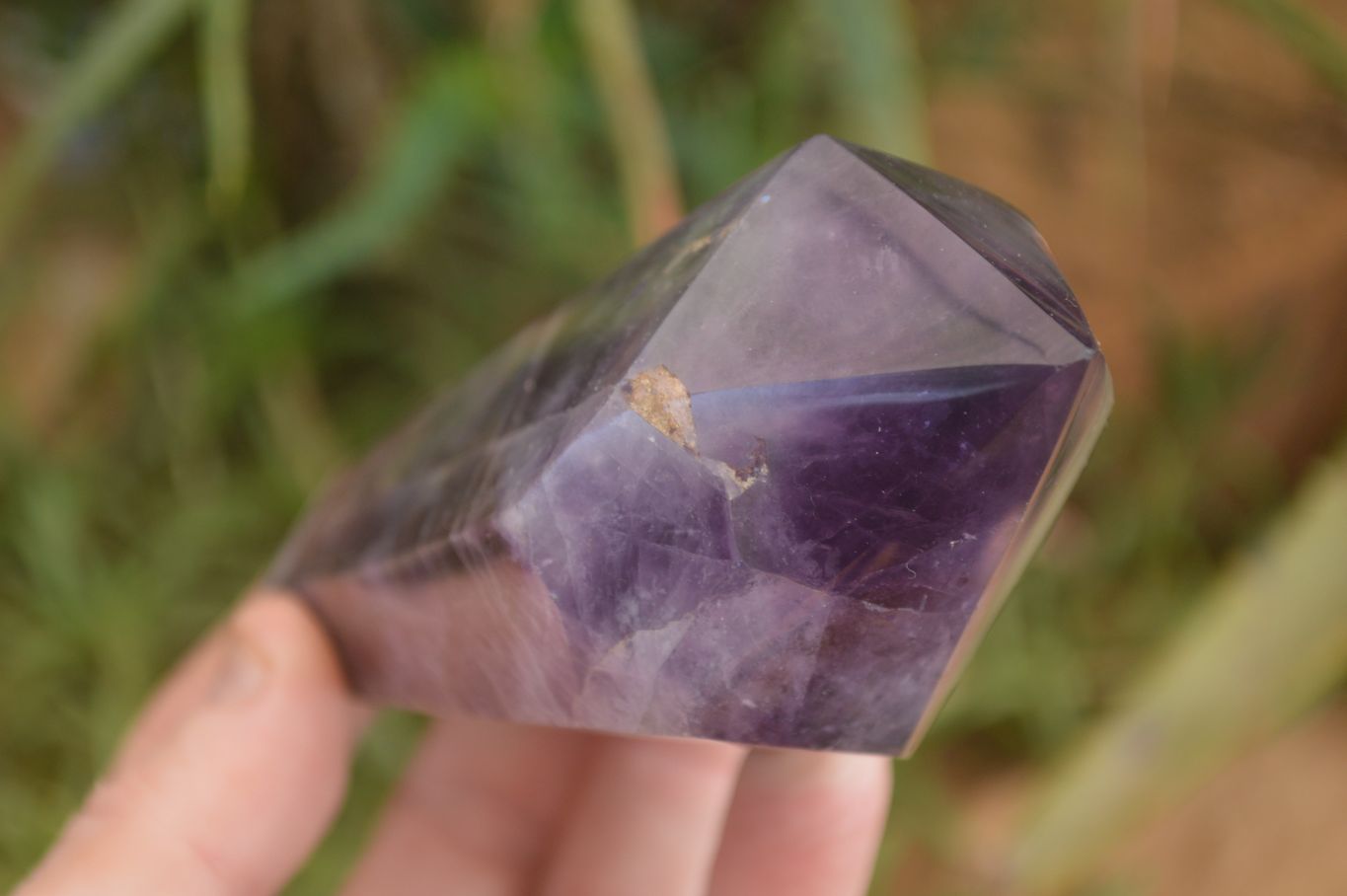 Polished  Dark Amethyst Standing Free Forms x 3 From Zambia - Toprock Gemstones and Minerals 