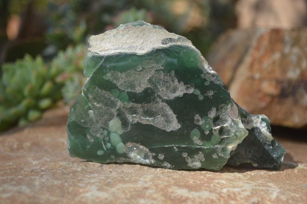 Polished On One Side Emerald Mtorolite Plates x 3 From Mutorashanga, Zimbabwe - Toprock Gemstones and Minerals 