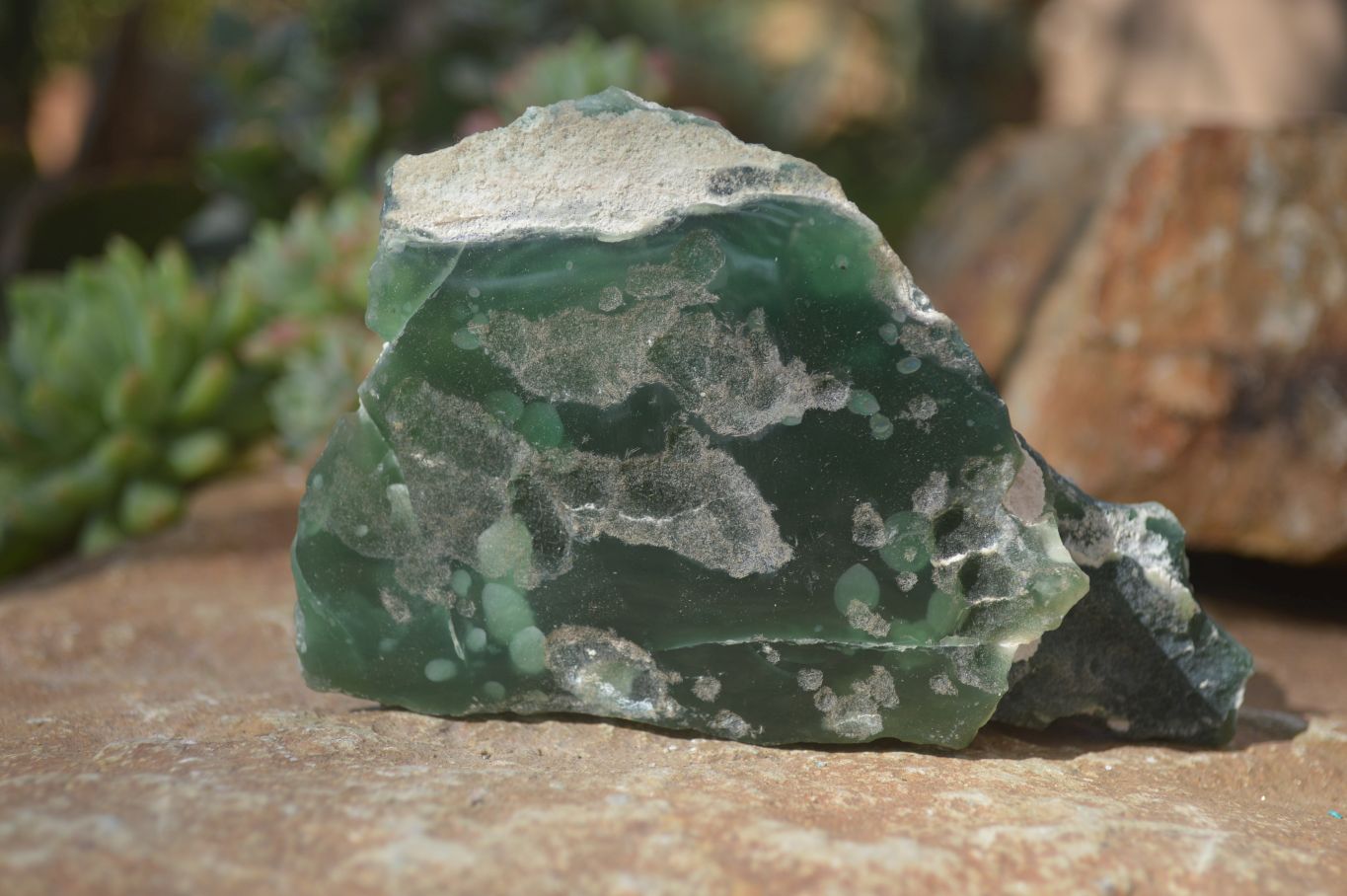 Polished On One Side Emerald Mtorolite Plates x 3 From Mutorashanga, Zimbabwe - Toprock Gemstones and Minerals 