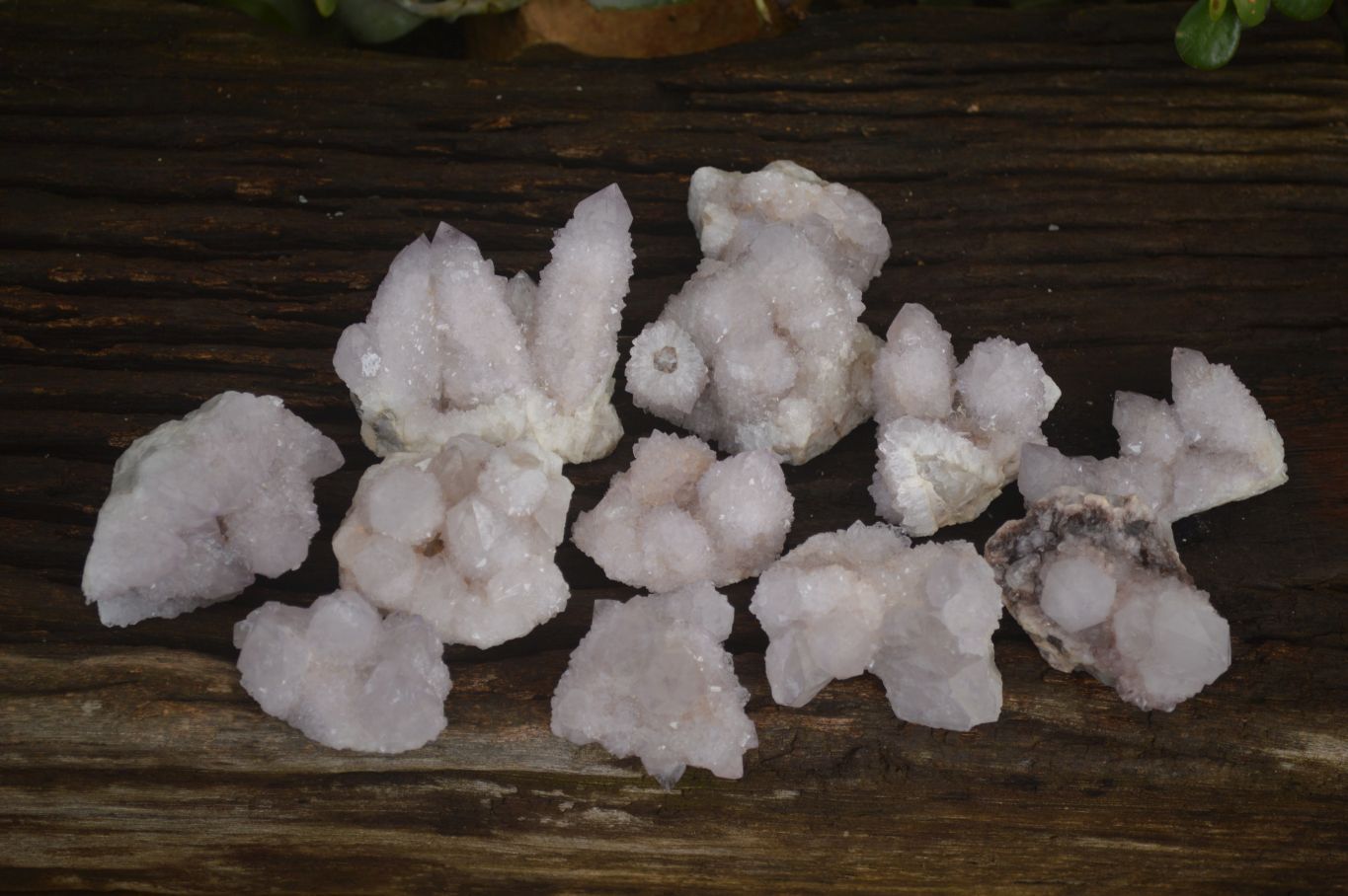 Natural Pale Lilac Spirit Quartz Clusters x 12 From Boekenhouthoek, South Africa - Toprock Gemstones and Minerals 