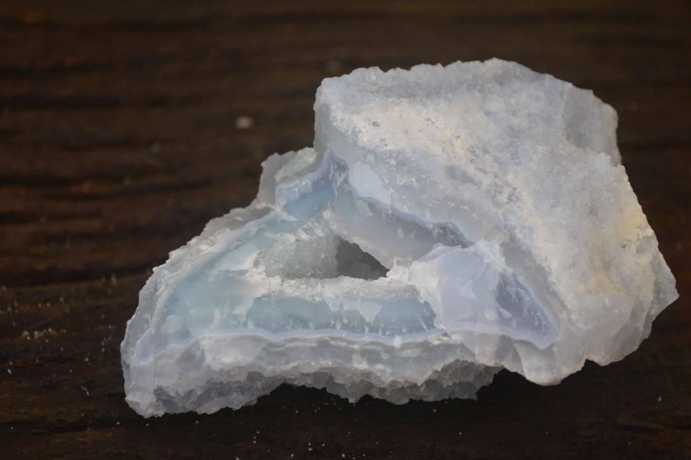 Natural Etched Blue Chalcedony Specimens  x 6 From Nsanje, Malawi - Toprock Gemstones and Minerals 