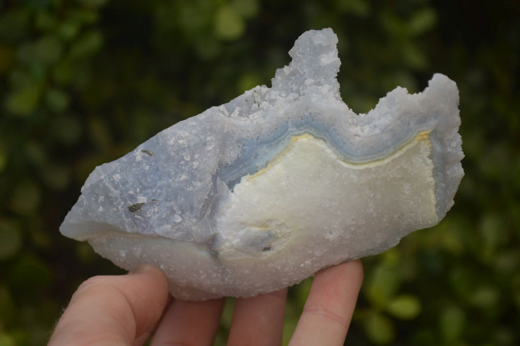 Natural Etched Blue Chalcedony Specimens  x 6 From Nsanje, Malawi - Toprock Gemstones and Minerals 