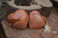 Polished Polychrome Jasper Hearts  x 12 From Madagascar
