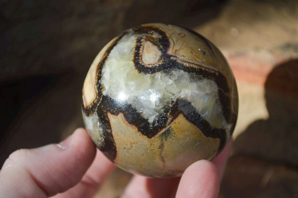 Polished Gorgeous Septerye Spheres x 4 From Madagascar - Toprock Gemstones and Minerals 