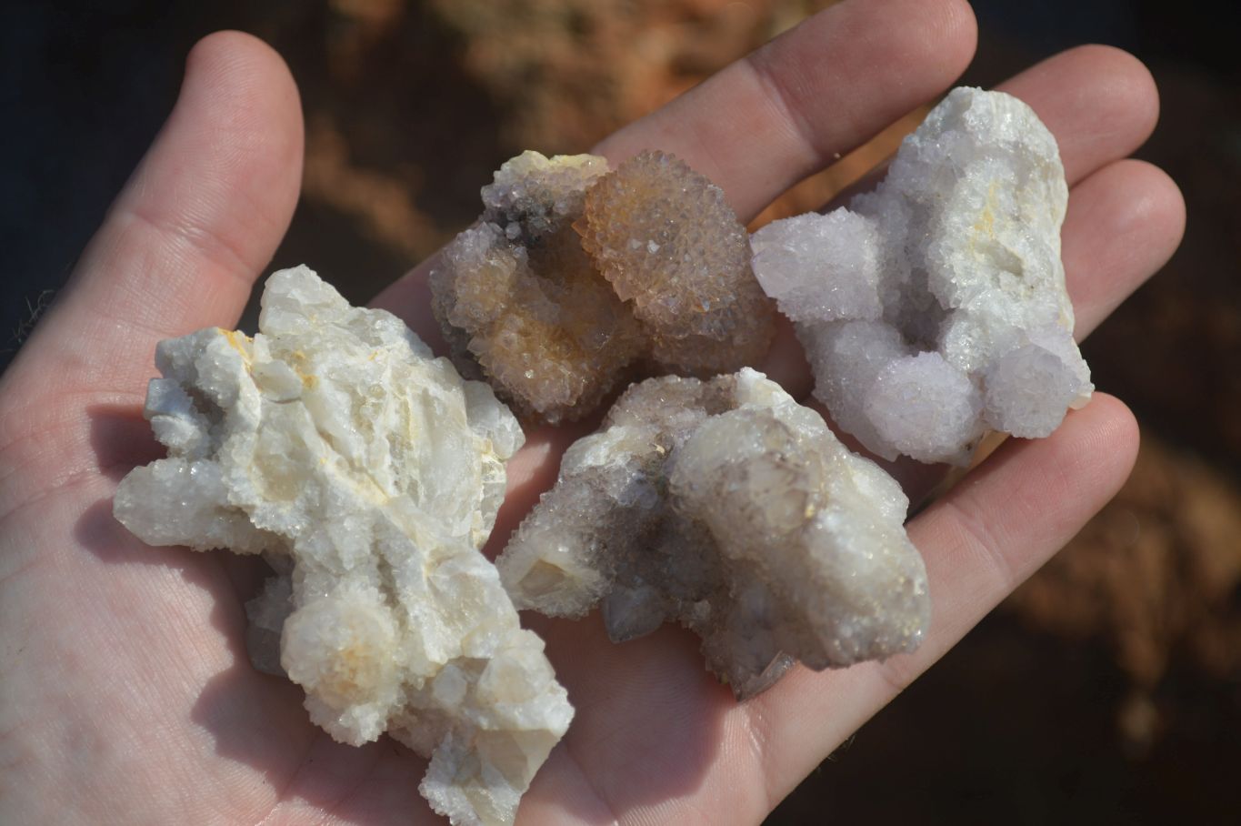 Natural Small Mixed Spirit Quartz Clusters  x 20 From Boekenhouthoek, South Africa - Toprock Gemstones and Minerals 