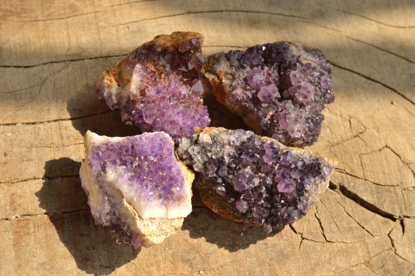 Natural Small Dark "Amethystos" Amethyst Clusters x 35 From Kwaggafontein, South Africa - TopRock