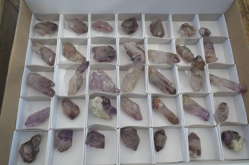 Natural Smokey Amethyst Crystals  x 35 From Chiredzi, Zimbabwe - Toprock Gemstones and Minerals 