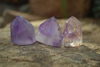Polished Mini Window Amethyst Points x 20 From Ankazobe, Madagascar - Toprock Gemstones and Minerals 
