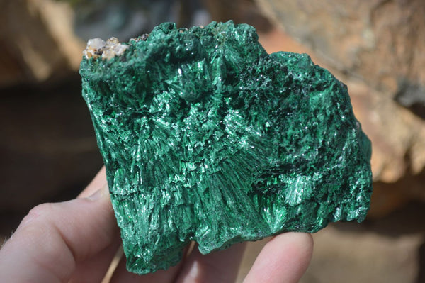 Natural Chatoyant Silky Malachite Specimens  x 4 From Congo - Toprock Gemstones and Minerals 