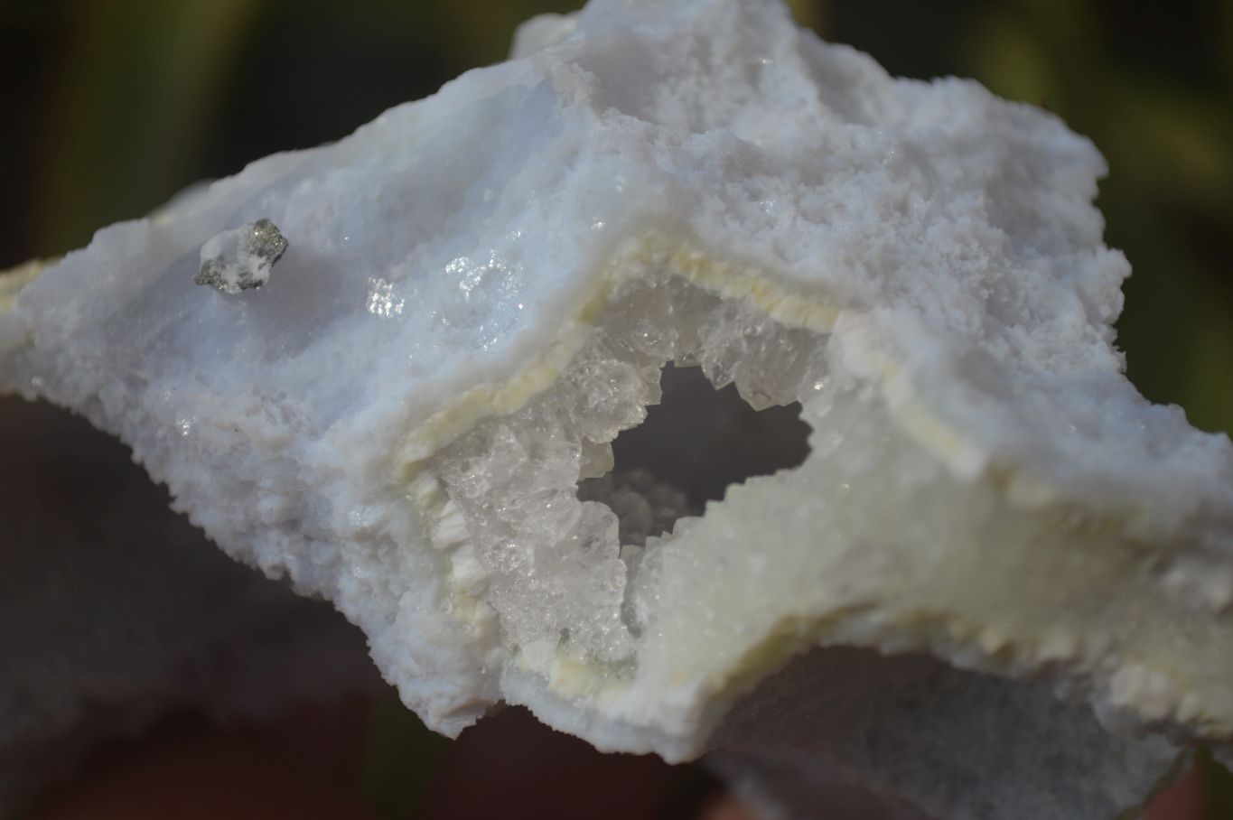 Natural Etched Blue Chalcedony Specimens  x 6 From Nsanje, Malawi - Toprock Gemstones and Minerals 
