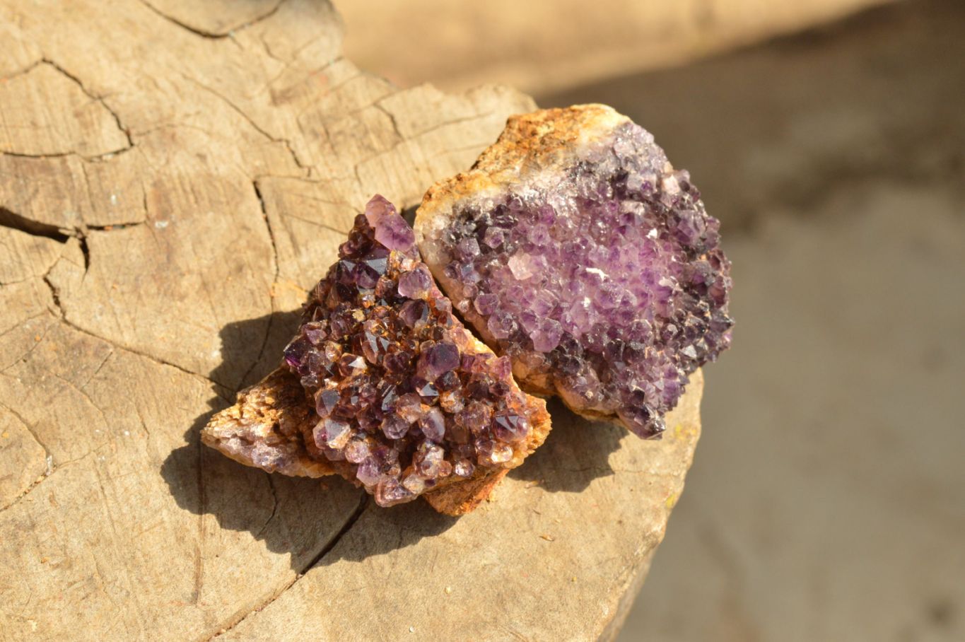 Natural Small Dark "Amethystos" Amethyst Clusters x 35 From Kwaggafontein, South Africa - TopRock