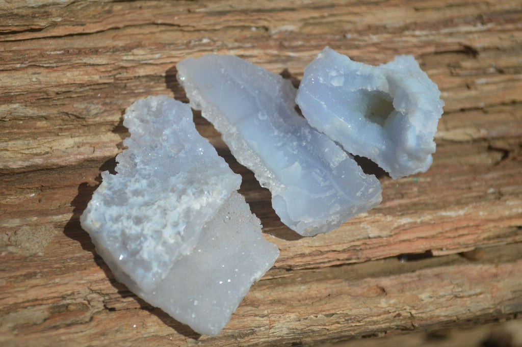 Natural Etched Blue Chalcedony Specimens  x 35 From Malawi - TopRock