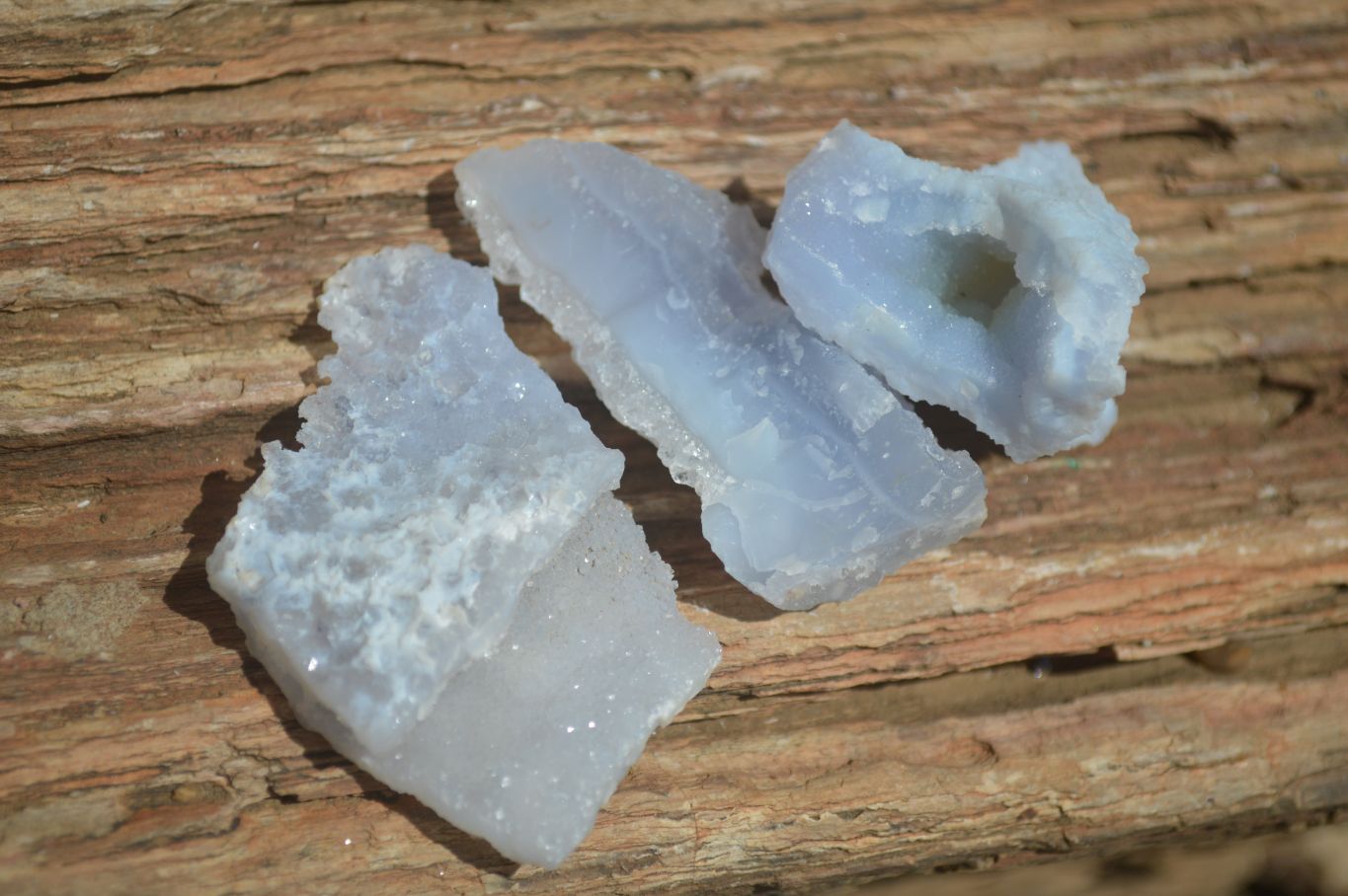 Natural Etched Blue Chalcedony Specimens  x 35 From Malawi - TopRock