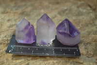 Polished Mini Window Amethyst Points x 20 From Ankazobe, Madagascar - Toprock Gemstones and Minerals 
