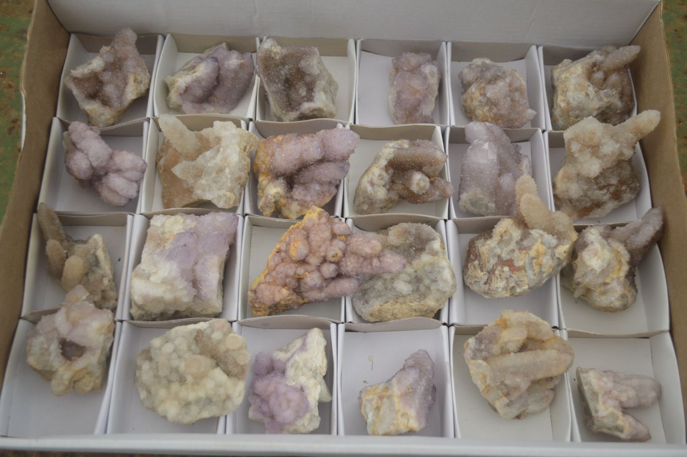 Natural Mixed Spirit Quartz Clusters  x 24 From Boekenhouthoek, South Africa - TopRock