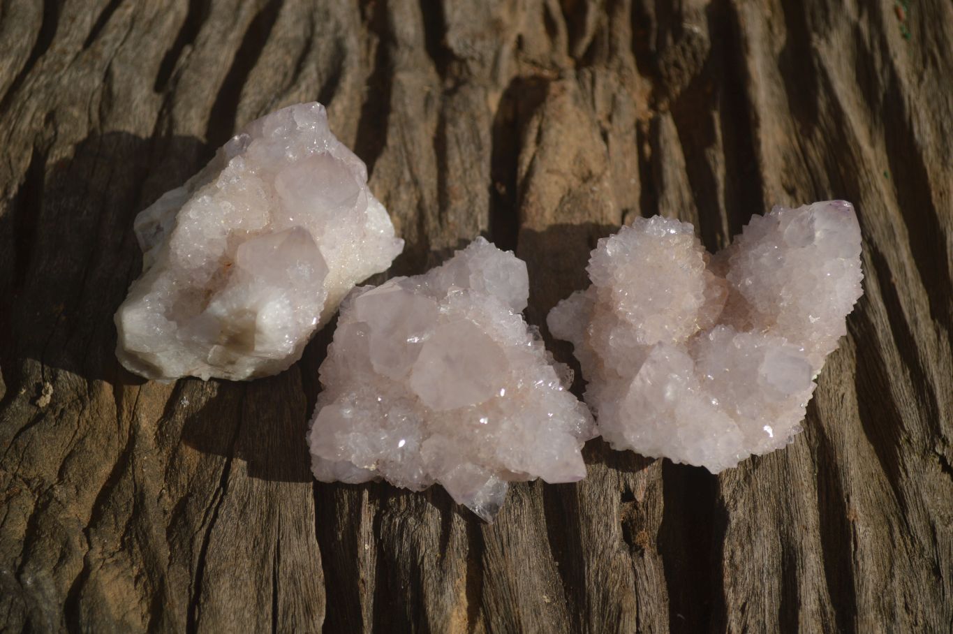Natural Pale Lilac Spirit Quartz Clusters x 12 From Boekenhouthoek, South Africa - Toprock Gemstones and Minerals 