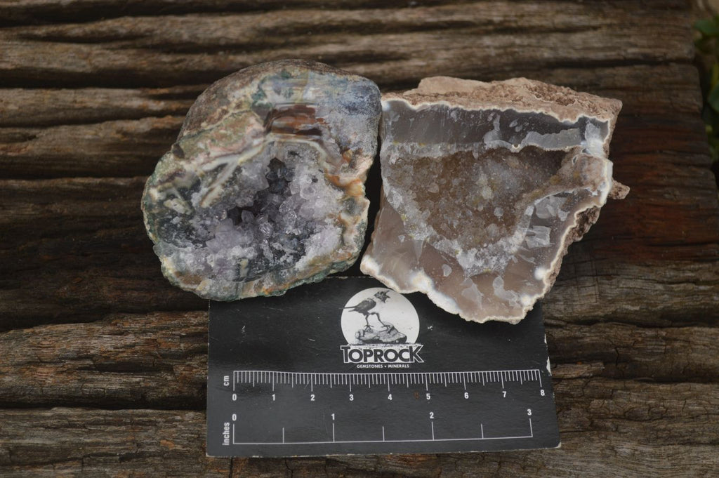 Natural Amethyst & Crystal Centred Geodes  x 12 From Zululand, South Africa - TopRock