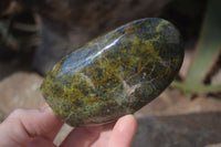Polished Green Opal Standing Free Forms  x 6 From Madagascar - Toprock Gemstones and Minerals 