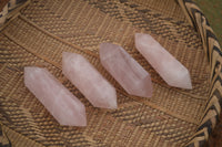 Polished Gemmy Double Terminated Rose Quartz Points x 12 From Ambatondrazaka, Madagascar - TopRock