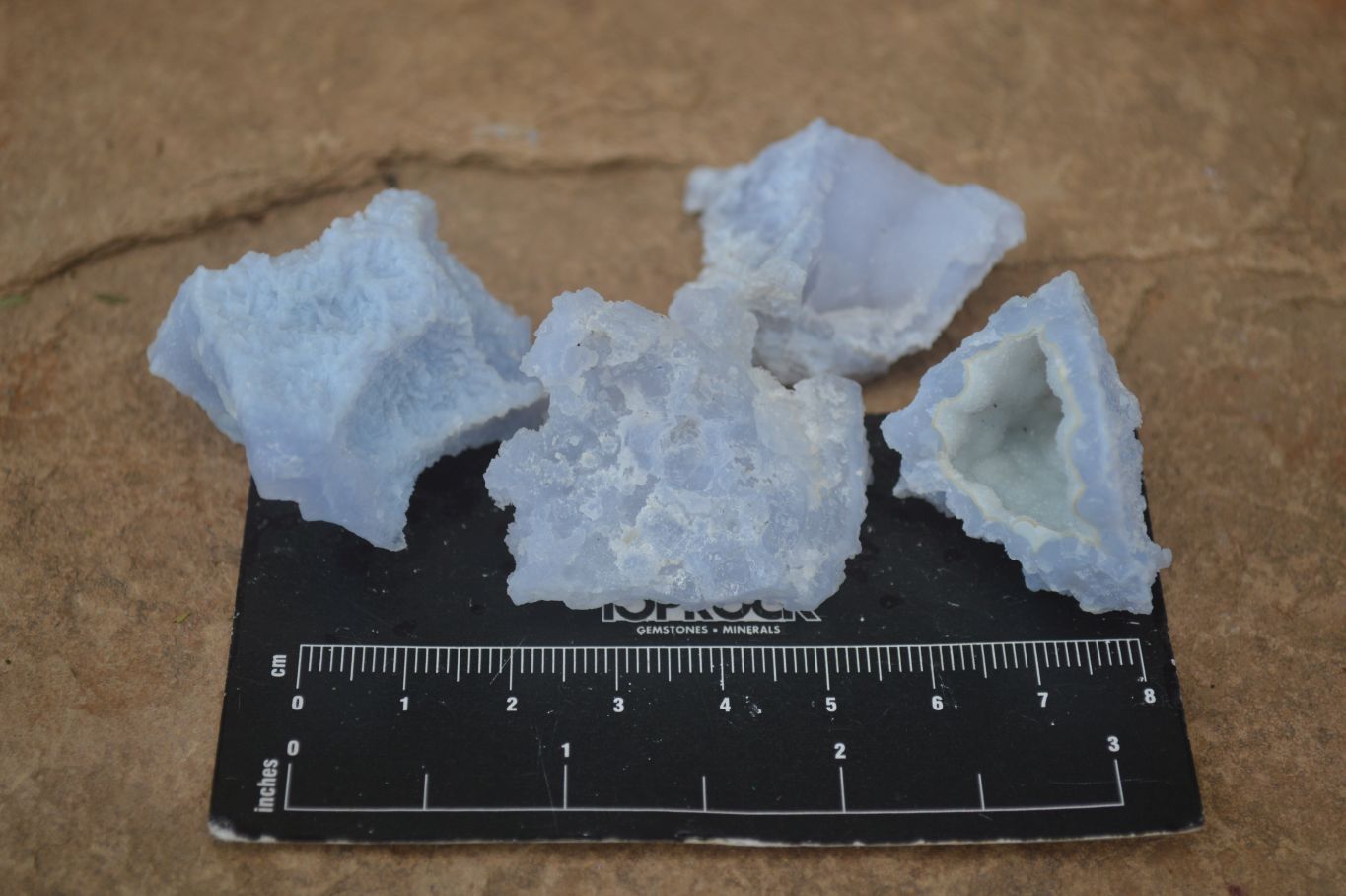 Natural Etched Blue Chalcedony Specimens  x 35 From Malawi - TopRock