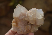 Natural Cascading White Phantom Smokey Quartz Clusters x 6 From Luena, Congo - Toprock Gemstones and Minerals 