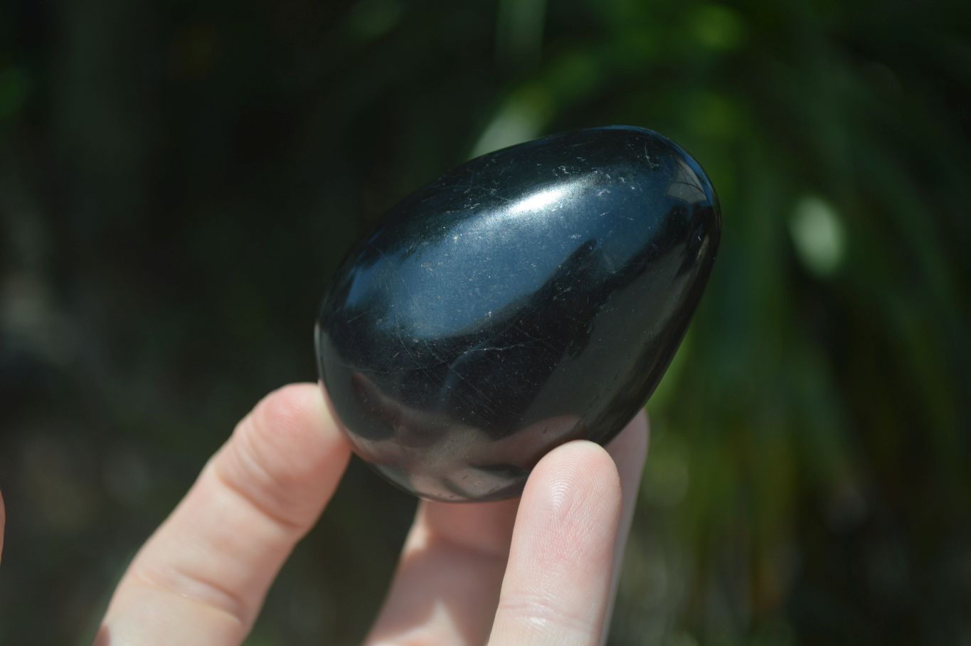 Polished Schorl Black Tourmaline Eggs  x 6 From Madagascar - Toprock Gemstones and Minerals 