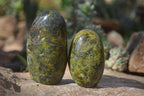 Polished Green Opal Standing Free Forms  x 6 From Madagascar - Toprock Gemstones and Minerals 