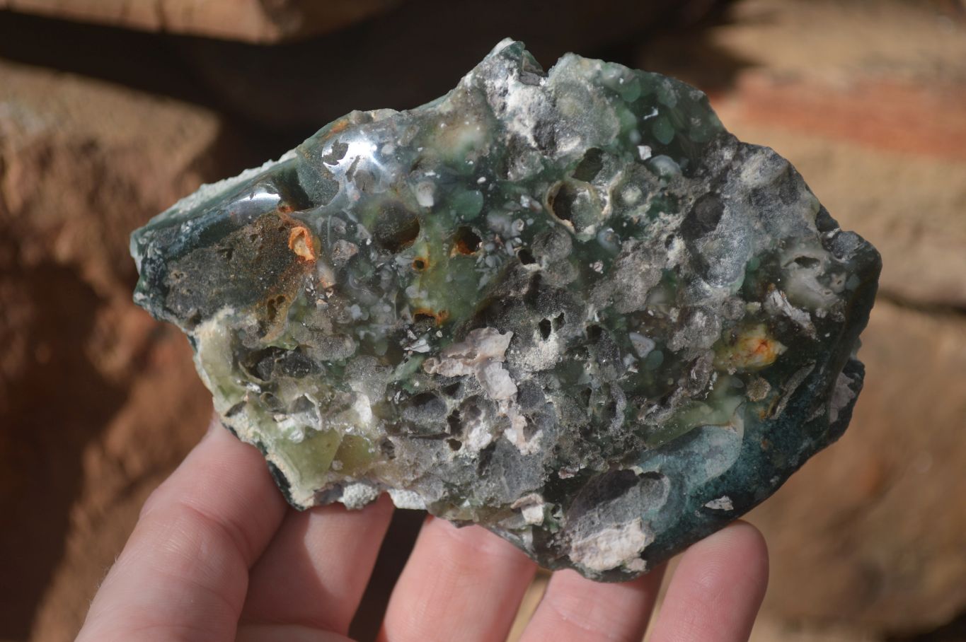 Polished On One Side Emerald Mtorolite Plates x 3 From Mutorashanga, Zimbabwe - Toprock Gemstones and Minerals 