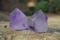 Polished Mini Window Amethyst Points x 20 From Ankazobe, Madagascar - Toprock Gemstones and Minerals 