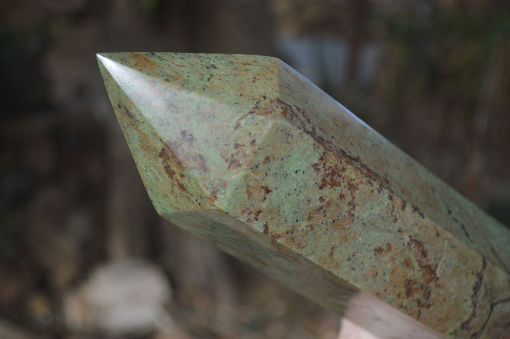 Polished Green Chrysoprase Point  x 1 From Madagascar - Toprock Gemstones and Minerals 