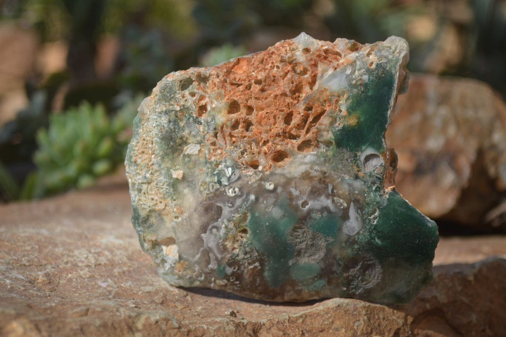 Polished On One Side Emerald Mtorolite Plates x 3 From Mutorashanga, Zimbabwe - Toprock Gemstones and Minerals 