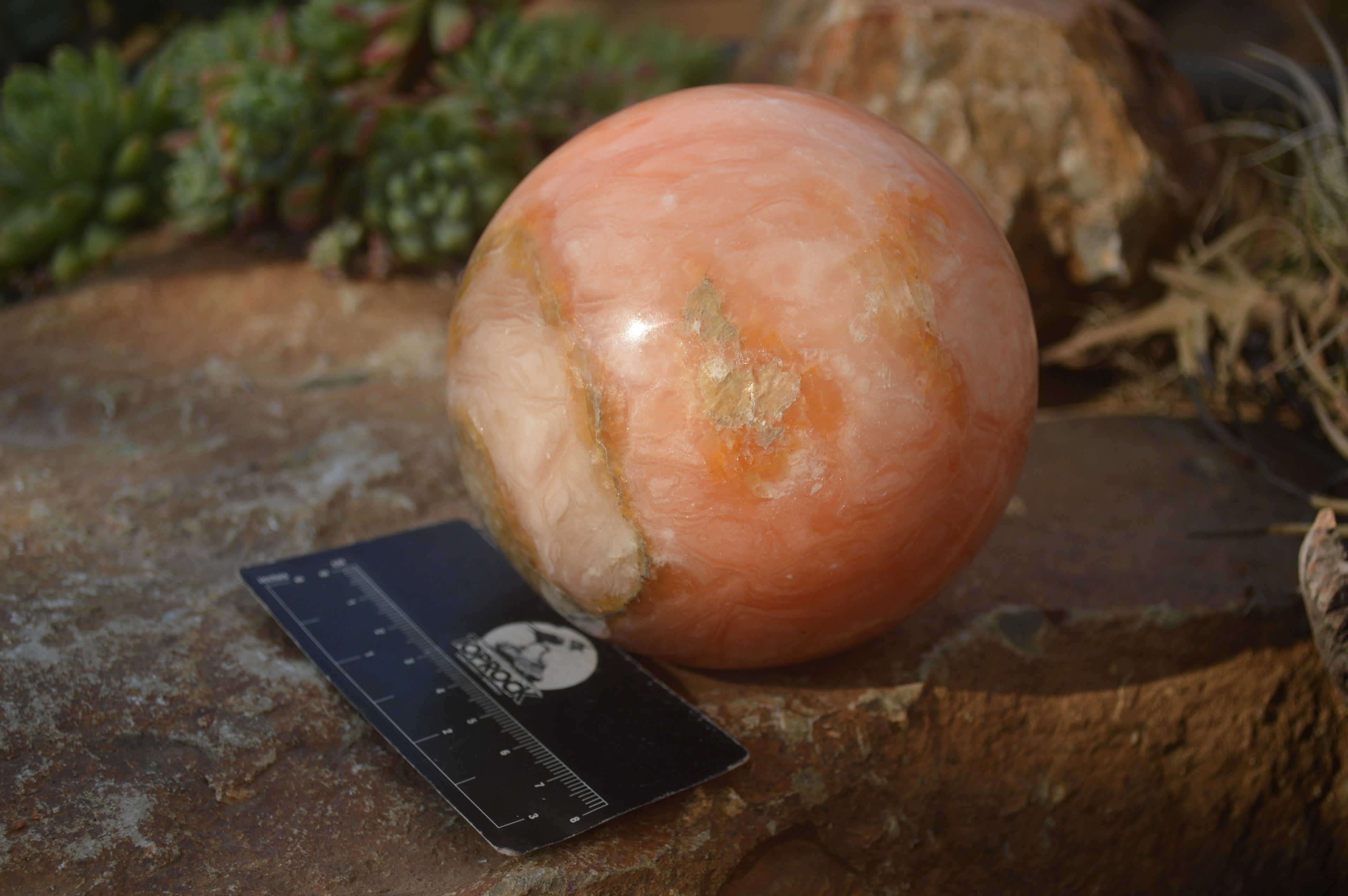 Polished Orange Twist Calcite Sphere x 1 From Maevantanana, Madagascar - Toprock Gemstones and Minerals 