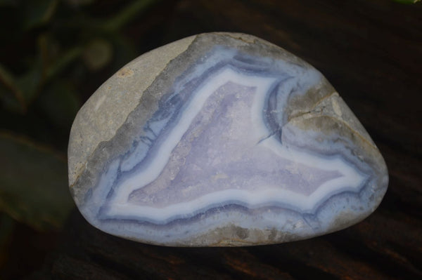 Polished Blue Lace Agate Geodes  x 5 From Nsanje, Malawi - Toprock Gemstones and Minerals 