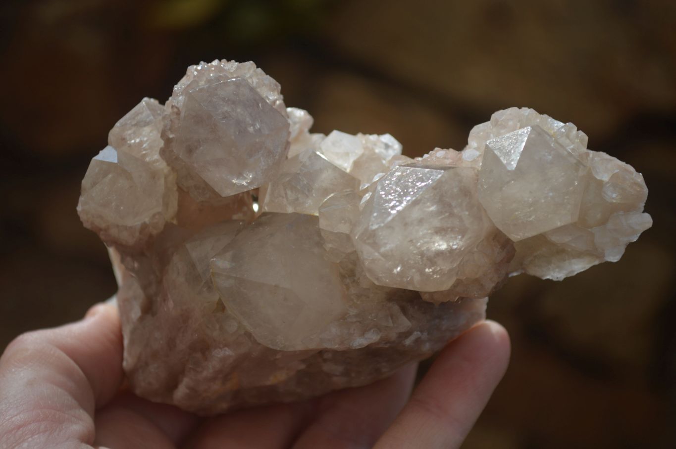 Natural Cascading White Phantom Smokey Quartz Clusters x 6 From Luena, Congo - Toprock Gemstones and Minerals 