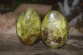 Polished Green Opal Standing Free Forms  x 6 From Madagascar - Toprock Gemstones and Minerals 