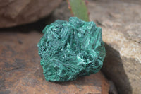 Natural Chatoyant Silky Malachite Specimens  x 4 From Congo - Toprock Gemstones and Minerals 