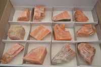 Natural New Sunset Orange Calcite Specimens  x 12 From Spitzkop, Namibia - Toprock Gemstones and Minerals 