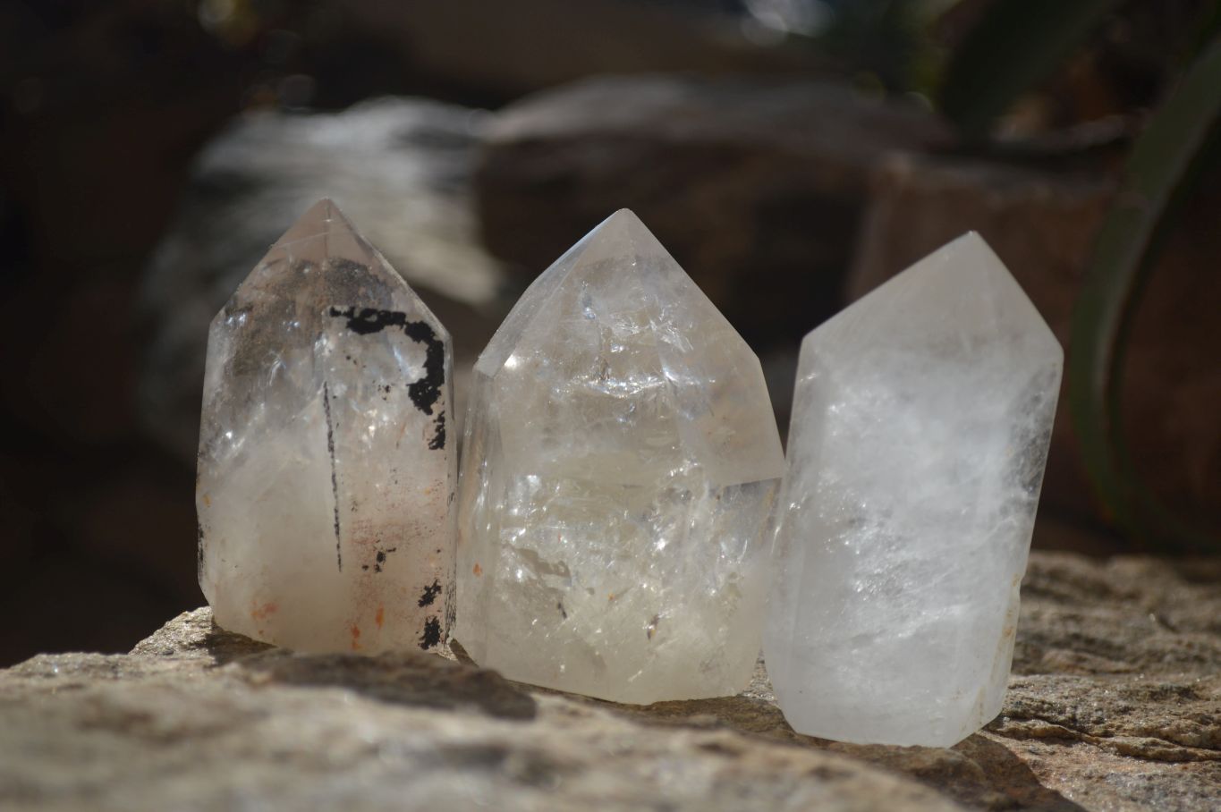 Polished Quartz Crystal Points x 6 From Angola - Toprock Gemstones and Minerals 