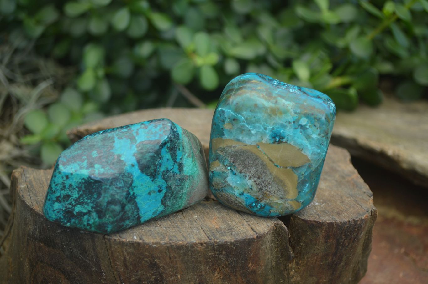 Polished Blue Shattuckite Free Forms  x 6 From Kaokoveld, Namibia - Toprock Gemstones and Minerals 