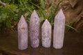 Polished  Purple Lepidolite Points  x 4 From Zimbabwe - Toprock Gemstones and Minerals 