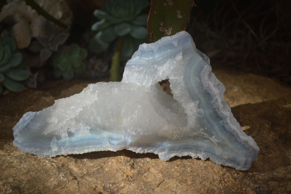 Natural Etched Blue Chalcedony Specimens  x 7 From Nsanje, Malawi - Toprock Gemstones and Minerals 