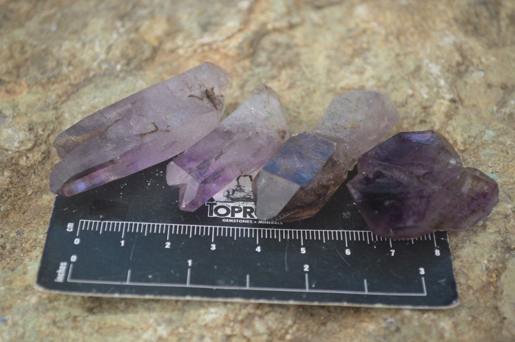 Natural Smokey Amethyst Crystals  x 35 From Chiredzi, Zimbabwe - Toprock Gemstones and Minerals 