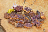 Natural Small Dark "Amethystos" Amethyst Clusters x 24 From Kwaggafontein, South Africa - TopRock