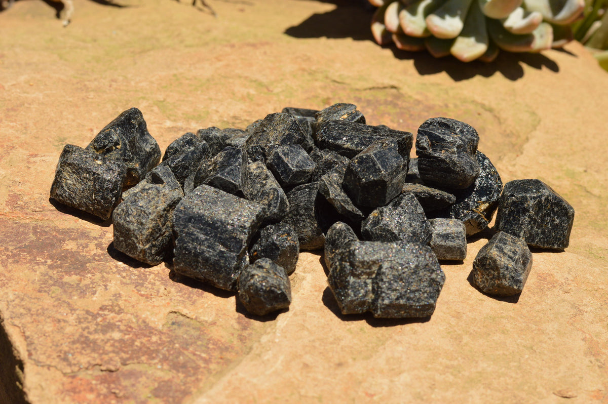 Natural Rough Schorl Black Tourmaline Crystals  x 2 Kg Lot From Zambia - TopRock