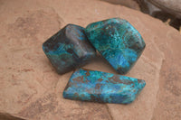 Polished Blue Shattuckite Free Forms  x 3 From Namibia - Toprock Gemstones and Minerals 