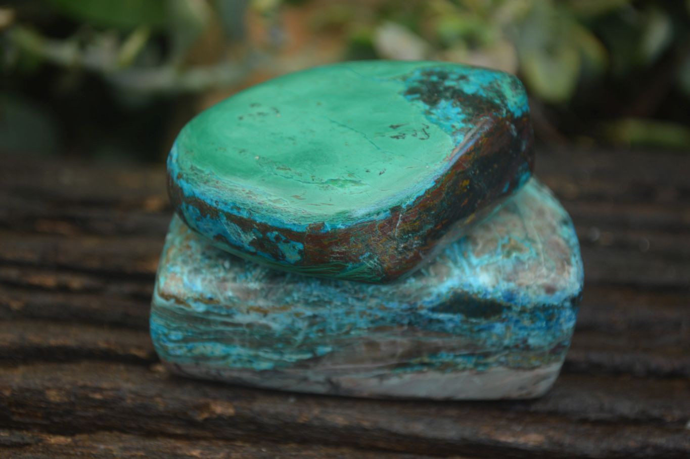 Polished Blue Shattuckite Free Forms  x 6 From Kaokoveld, Namibia - Toprock Gemstones and Minerals 