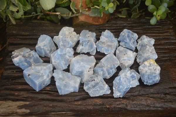 Natural New Sky Blue Calcite Specimens  x 24 From Spitzkop, Namibia