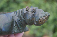 Polished Green Verdite Hippo Carvings x 3 From Zimbabwe - Toprock Gemstones and Minerals 